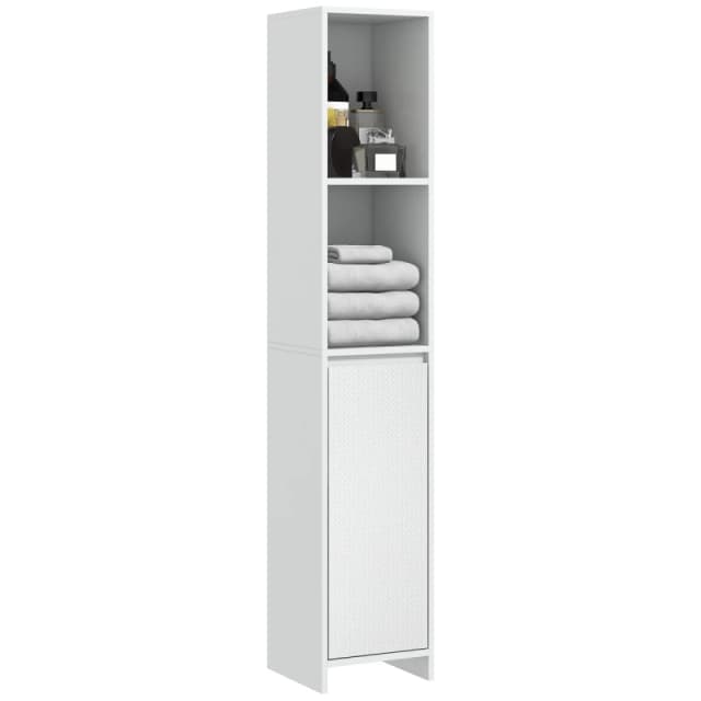 HOMCOM HOMCOM Narrow Bathroom Cabinet, Slim Bathroom Cupboard, White White One Size Unisex 5063603037632
