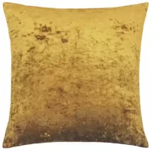 Verona Crushed Velvet Cushion Ochre