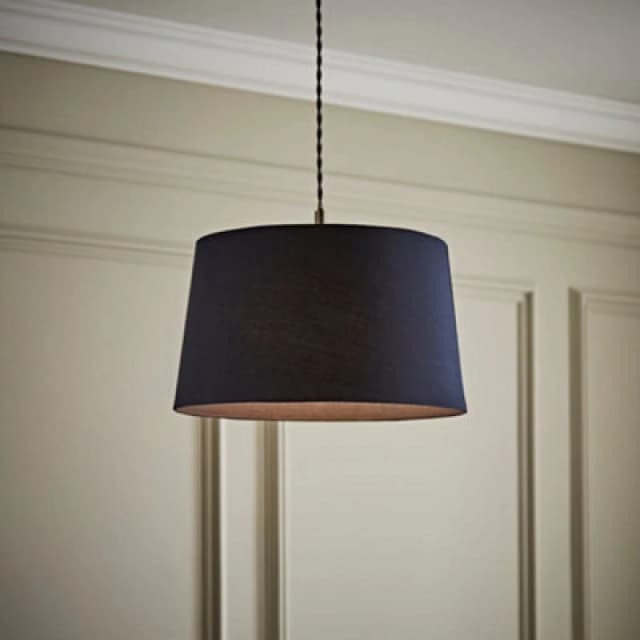 ValueLights ValueLights Aspen Navy Blue Tapered Easy Fit Pendant Lamp Shade Size: Medium Navy Medium Unisex 5016529274056