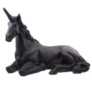 Black Unicorn Garden Ornament