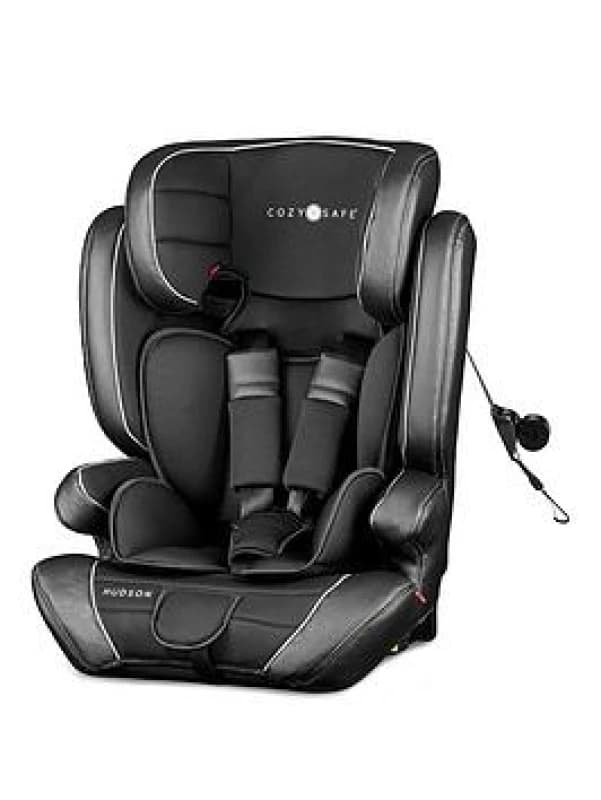 Cozy N Safe Hudson Group 1/2/3 (25Kg Harness) - Black/Grey, Black EST226