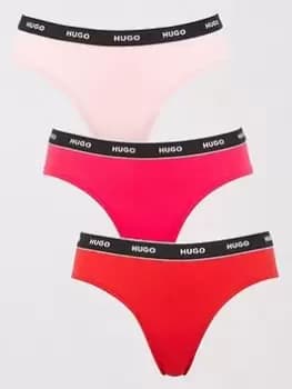 HUGO 3-pack Brief - Pink/red, Pink, Size L, Women