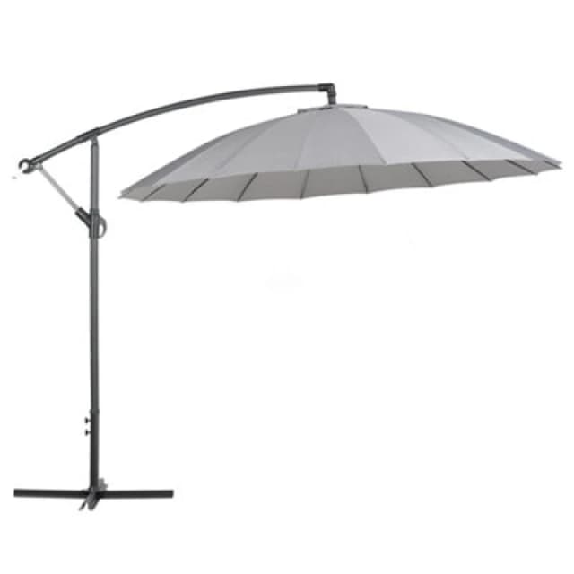 Beliani Cantilever Parasol 268cm Calabria Ii Dark Grey