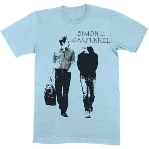 Simon & Garfunkel - Walking Unisex Large T-Shirt - Blue