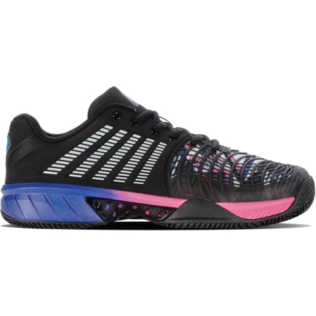 K-Swiss Mens Express Light 3 Padel Lace Up Padel Trainers Blk/Blue/Pink male 9 (43)
