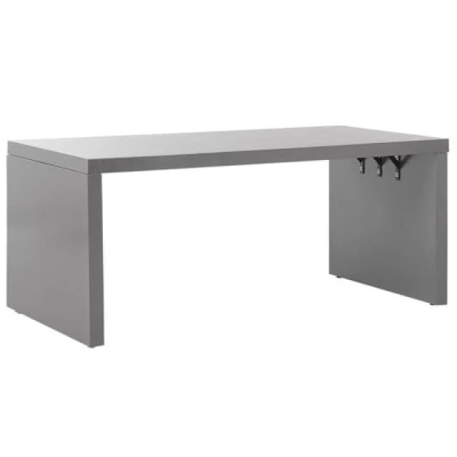 BELIANI Beliani - Outdoor Concrete Table U-Shape Steel Frame 180 x 90cm Grey Taranto 262497