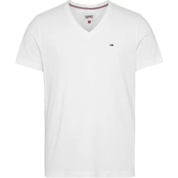 Tommy Jeans original Jersey V Neck T Shirt - Classic White