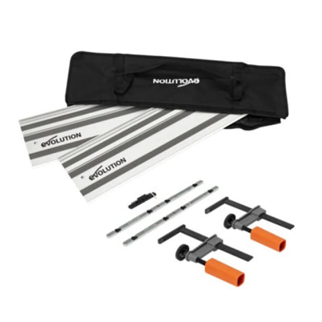 Evolution ST1400-G2 Universal 1.4m Circular Saw Track 2x 700mm Self-Aligning Connectors new version - Evolution ST1400-G2