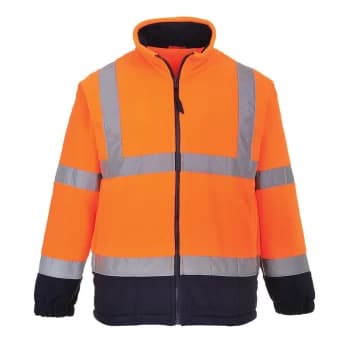 Portwest 2 Tone Hi Vis Fleece Jacket Orange / Navy 2XL