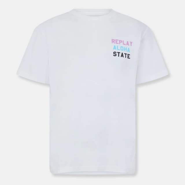 Replay Mens Aloha State T-Shirt White male S