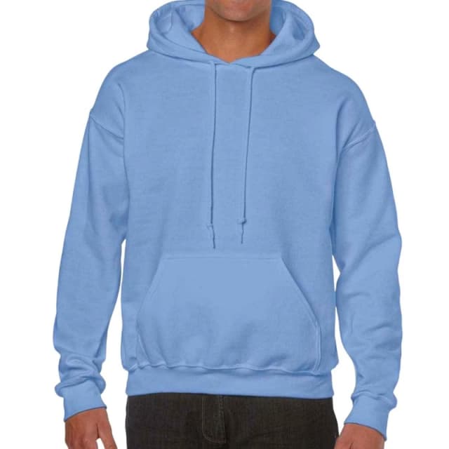 Gildan Mens Plain Pink Hoodie in Duck Egg Blue Size: Small Duck Egg Blue Male S