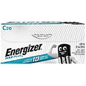 Energizer C Alkaline Batteries Max Plus LR14 1.5V 20 Pieces