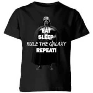 Star Wars Eat Sleep Rule The Galaxy Repeat Kids T-Shirt - Black - 11-12 Years