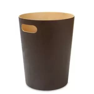 Wooden Waste Paper Bin Brown M&W