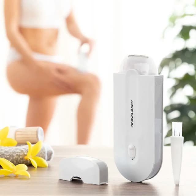 Sublime Market Connect Rechargeable Mini Shaver - Innovagoods - LED Lighting - Dry Hair Removal - Cordless - Women white white