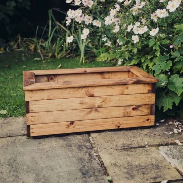 Churnet Valley Garden Furniture Ltd Valley Trough Medium - Timber - Garden Planter - Fully Assembled in Brown Brown Unisex