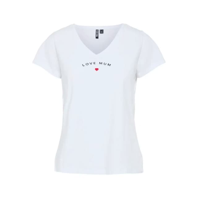 Pieces Womens T-Shirt Pieces Pcserima Fc Blanc Female M 17156280-4698016