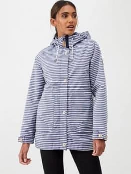 Trespass Offshore Striped Waterproof Jacket - Navy