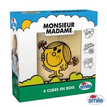 MR. Men LITTLE MISS - Wood - 4 cubes