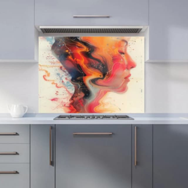 Warren Reed - Designer Washed Out Canvas Pattern Tea Towel in Grey Grey Unisex