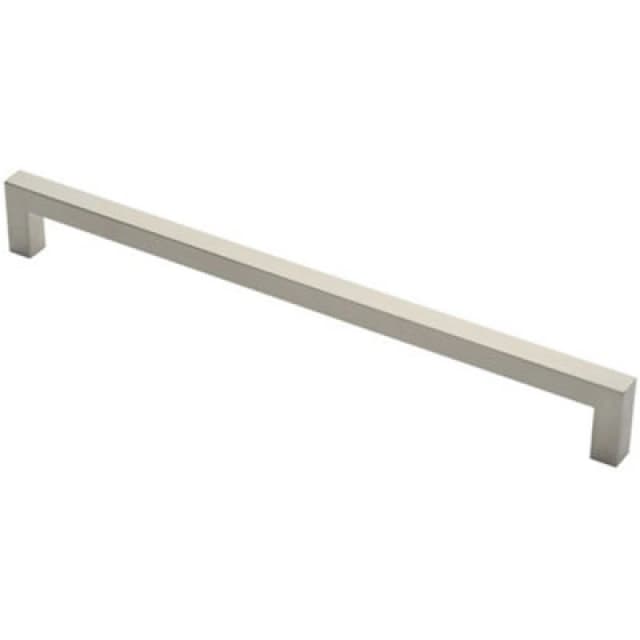Loops Square Mitred Door Pull Handle 469 x 19mm 450mm Fixing Centres Satin Steel Metallics unisex