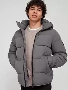 Calvin Klein Crinkle Nylon Padded Jacket - Charcoal Grey