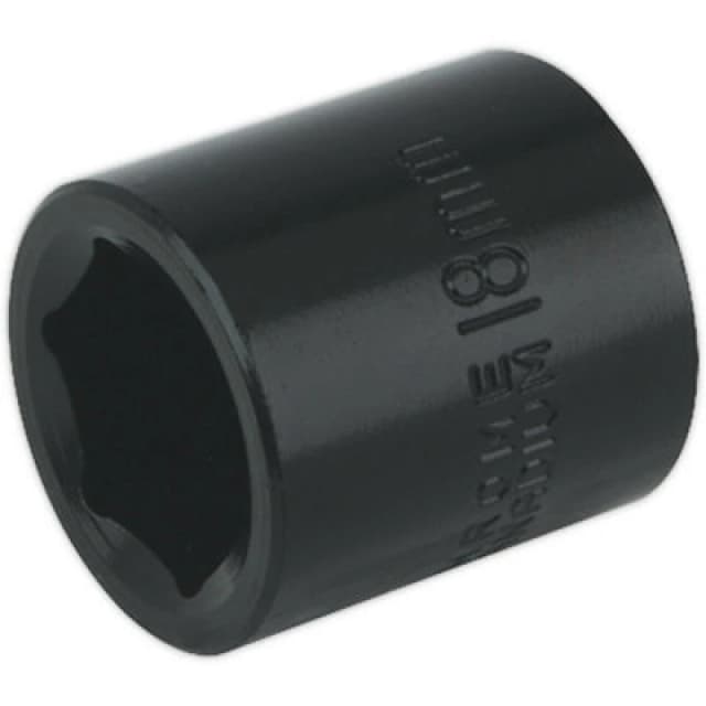 Loops 18mm Forged Impact Socket - 3/8 Inch Sq Drive - Chrome-Vanadium Wrench Socket Multi