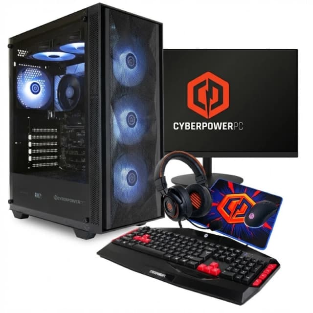 CyberpowerPC CyberPowerPC VV2432 PC AMD Ryzen 5 5600G 8GB DDR4-SDRAM 500 GB SSD Windows 11 Home Midi Tower Black VV2432