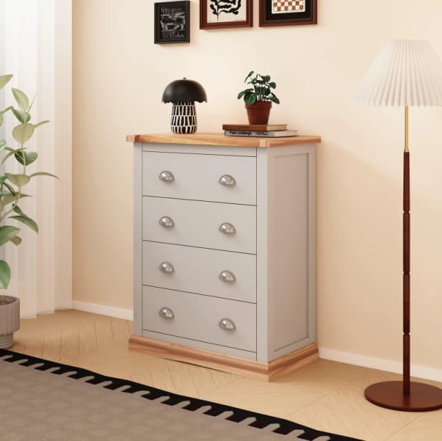 Cabinet Bits Bomporto 4 Drawer Chest Of Drawers Chrome Cup Handle