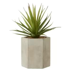 Interiors By Premier Sword Grass Ceramic Pot - Grey
