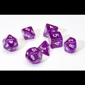 Sirius Dice - Translucent Purple Poly Set
