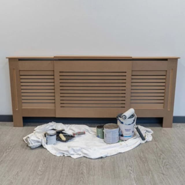 Jack Stonehouse Horizontal Slat Unpainted Radiator Cover Mdf Wooden - Adjustable - 140-204Cm (W) X 81.5Cm (H) X 19Cm (D)