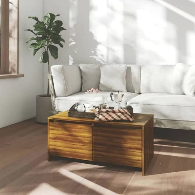 VIDAXL Coffee Table Brown Oak 90x50x41.5cm Engineered Wood Vidaxl 8720286837153