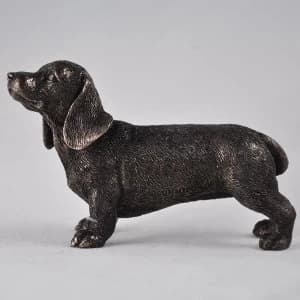 Dachshund Standing Cold Cast Bronze Sculpture