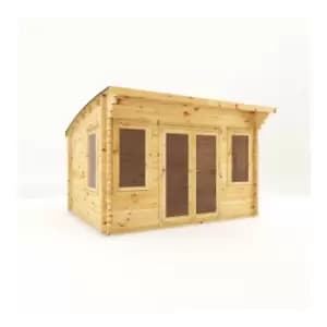 Waltons - Helios Curved Roof 44mm Wooden Garden Log Cabin - 4m x 3m