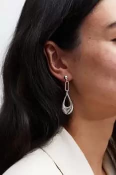 Silver Plated Polished Infinity Earrings