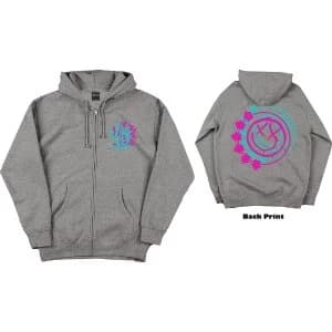 Blink-182 - Double Six Arrow Smiley Unisex Large Hoodie - Grey