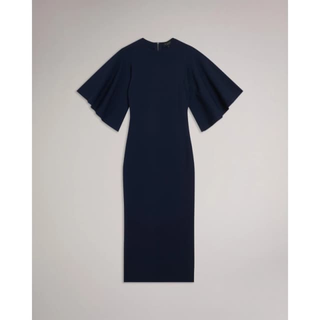 Ted Baker Flute Midaxi Dress Navy female 6 (2X)