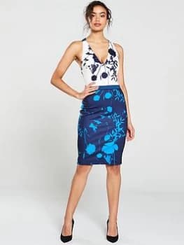 Ted Baker Tilliai Bluebell Bodycon Dress, Dark Blue, Size 1=8, Women