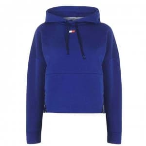 Tommy Sport Crop Taped Hoodie - Blue Ink