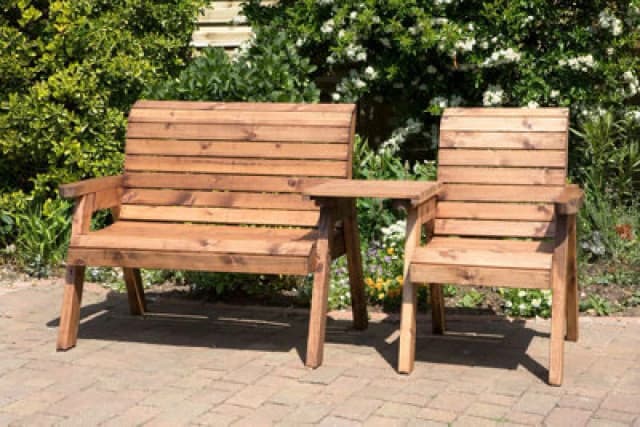 Charles Taylor Trading Three Seat Comp Set Straight Boxed Brown