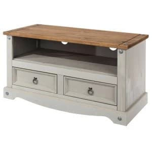 Halea Pine Flat Screen TV Unit - Grey