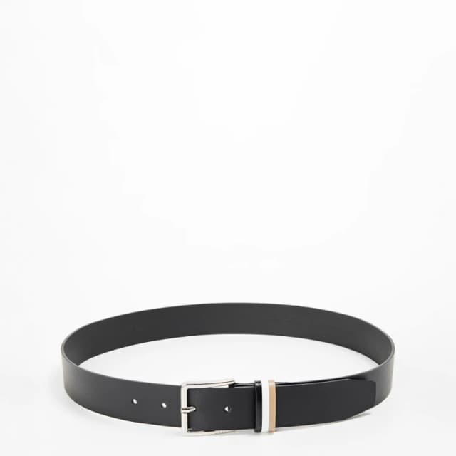 Boss Mens Ther Loop Leather Belt Black male 32R (85cm)
