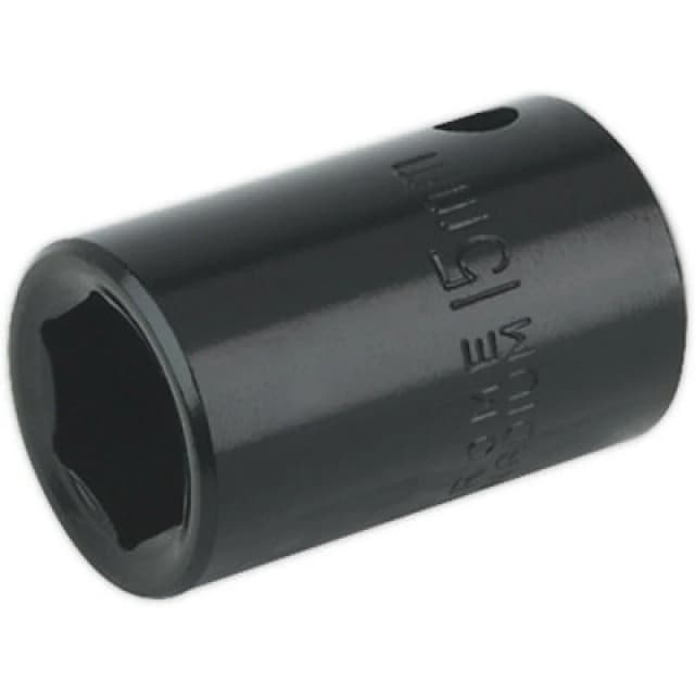 Loops 15mm Forged Impact Socket - 1/2 Inch Sq Drive - Chrome-Vanadium Wrench Socket Multi