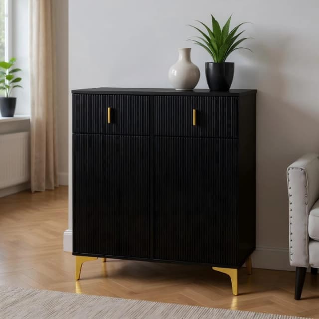 Urban Meuble Modern Cabinet Black Storage Design Black unisex one size