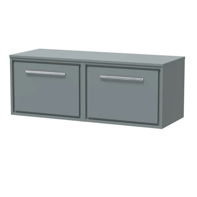 Balterley 1200mm Wall Hung Single Drawer Vanity with Worktop - Coastal Grey Grey Unisex