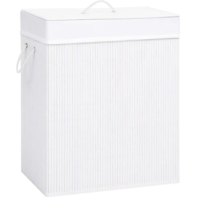 VIDAXL Bamboo Laundry Basket White 100 l Vidaxl 8720286010655