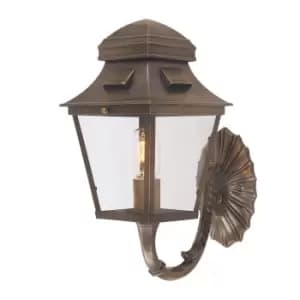 St Paul 1 Light Outdoor Wall Lantern Light Brass IP44, E27