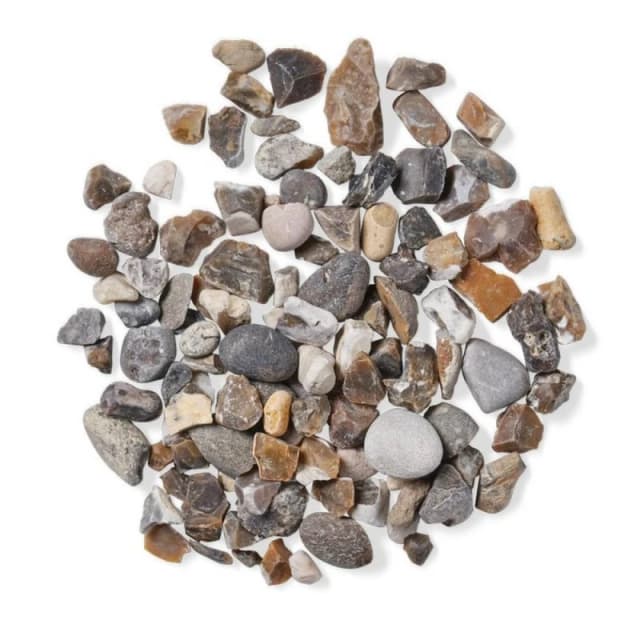 Buttercup Farm Grey/Cream Mottled Pebbles - 10-25mm Premium Aggregate Bulk Bag 850 kg in Grey Grey Unisex