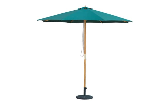 Mint Outdoor Bali - Wooden Parasol - 2.95m - Hunter Green Weatherproof Fabric Green Unisex